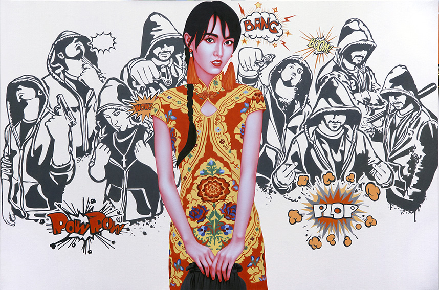中国女孩 China Girl 100x150cm 布面油画 OilCanvas 