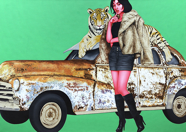 美女与野兽 Beautythe Beast 210x150cm 布面油画 oilcanvas 