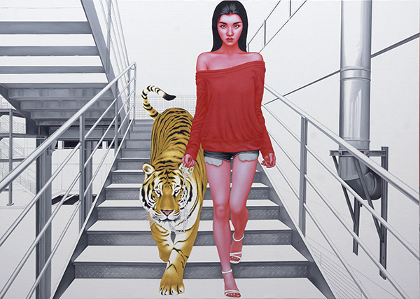 美女与野兽 Beauty And The Beast  150x210cm 布面油画 oilcanvas