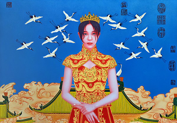 中国女孩 China Girl 100x90cm 布面油画 oilcanvas 2025