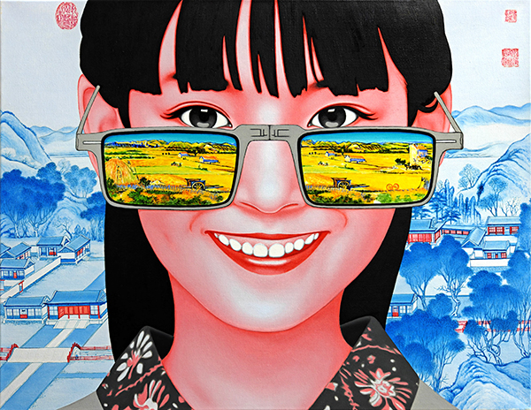 青花女孩 Underglaze Blue Girl 70x90cm 布面油画 oilcanvas 2025